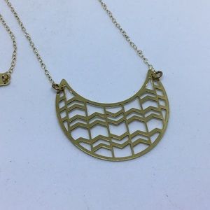 Chris nations gold geometric necklace